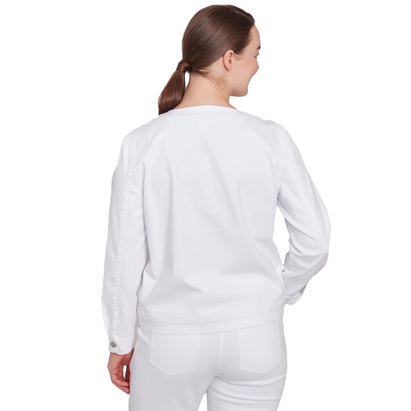 Ruby Rd. White Jean Jacket with Embroidery - Picture 3 of 3